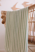 Load image into Gallery viewer, Muslin Swaddle in Sage Stripe
