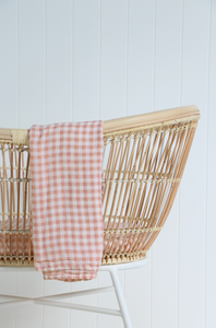 Muslin Swaddle in Chai Gingham